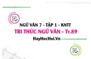 Soạn bài Tri thức ngữ văn trang 89 Ngữ văn lớp 7 Kết nối tri thức tập 1